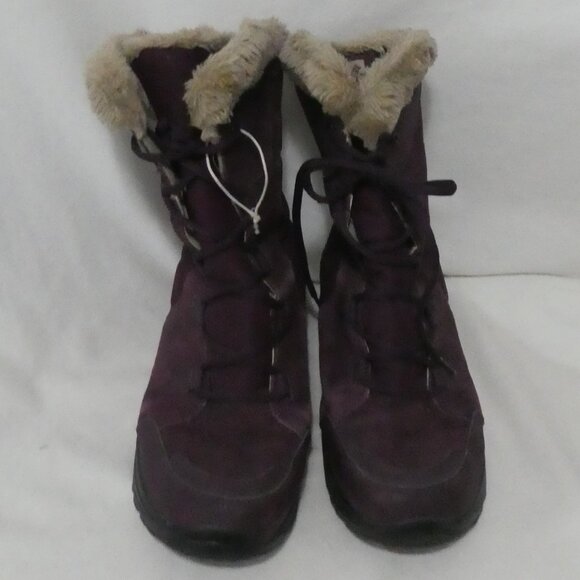 COLUMBIA - Waterproof | size 10 | Elegant Purple Faux-Fur Trim Boots - Picture 1 of 12